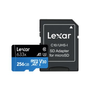 Karta Pamięci Lexar 633X Microsdhc/Sdxc W/Adap (V30) R95/W45 256Gb - Lexar