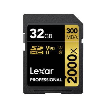 Karta Pamięci Lexar Pro 2000X Sdhc/Sdxc Uhs-Ii U3(V90) R300/W260 (W/O Cardreader) 32Gb - Lexar