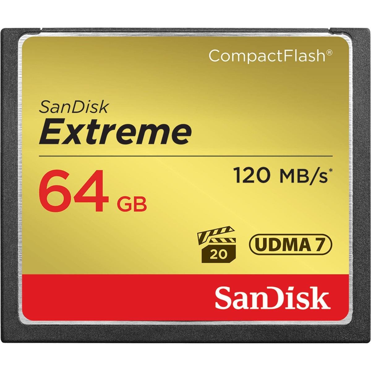 Karta pamięci SANDISK Extreme, Compact Flash, 64 GB, UHS-I U2