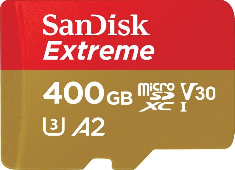 Karta pamięci SANDISK Extreme SDSQXA1-400G-GN6MA, MicroSDXC, 400 GB + adapter SD + Rescue Pro Deluxe