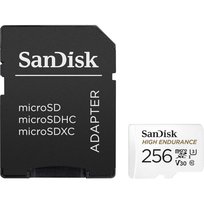 Karta pamięci SANDISK High Endurance Monitoring, microSD, 256 GB, Class C10 + adapter