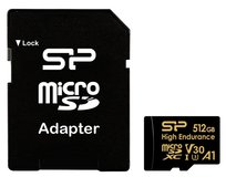 Karta pamięci Silicon Power microSDXC High Endurance 128GB V30 UHS-1 U3 A1 24/7 4K UHD 100/80 MB/s + ADAPTER