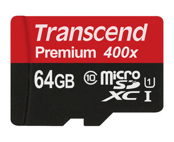 Karta pamięci TRANSCEND microSDXC, 64 GB, Class 10 + adapter SD - Transcend