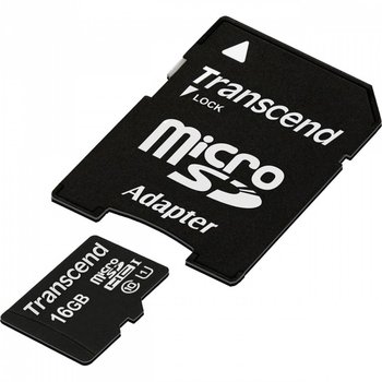 Karta pamięci TRANSCEND Premium, microSD, 16 GB + adapter - Transcend