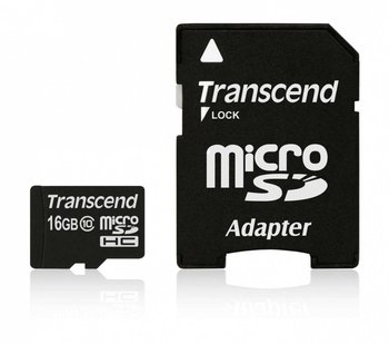 Karta pamięci TRANSCEND Premium, microSD, 16 GB + adapter - Transcend