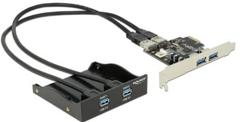 Karta PCI-E - 2 x USB 3.0 + panel przedni 2 x USB 3.0 DELOCK 61893 - Delock