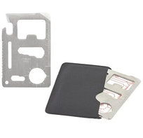 Karta przeżycia przetrwania survival card multitool 15 funkcji nóż piła otwieracz klucze stal nierdzewna EDC 80x55x2 mm PrzydaSie.pl