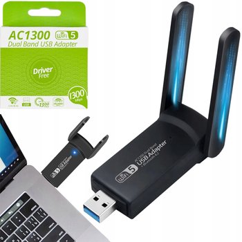 KARTA SIECIOWA WI-FI ADAPTER USB 3.0 1300Mbps DUAL - brak  danych