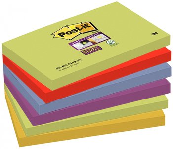 Karteczki Post-it Super Sticky, 655-6SS-MAR, 6 x 90 sztuk - Post-it