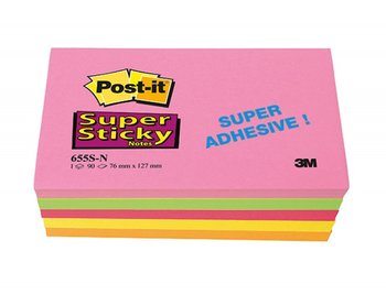 Karteczki Post-It Super Sticky 76 X 127 Mm 5 Kolorów 655s-N (5 X 90) - Post-it