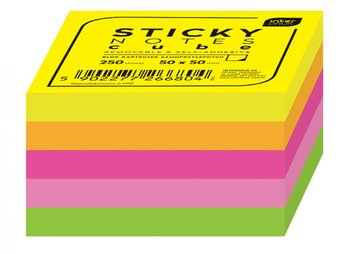 Karteczki samoprzylepne, kolorowe, 250 kartek, 50x50 mm - Interdruk