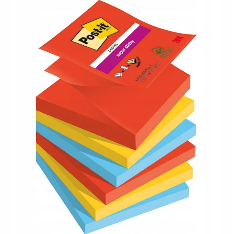 Фото - Стікери й папірці Post-it Karteczki samoprzylepne Super Sticky Z-Notes 