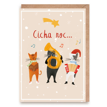 Kartka Bożonarodzeniowa Kocie Trio - Cardie
