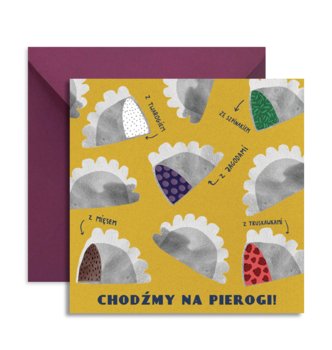 Kartka Chodźmy Na Pierogi - Love Poland Design