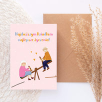 Kartka dla Dziadków Huśtawka