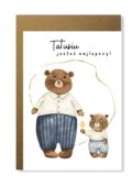Kartka Dla Taty Na Dzień Ojca Prezent Z Misiem
