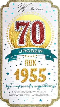 Kartka dla urodzonych w 1955 r na 70 urodziny PM396 - Kukartka