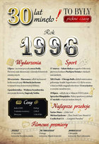 Kartka dla urodzonych w 1996 roku na 30 urodziny GM1245