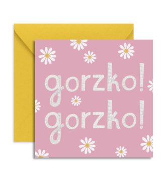 Kartka Gorzko Gorzko Biały - Love Poland Design