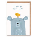 Kartka Miłosna Walentynkowa I Love You Beary Much Karnet Walentynkowy - Cardie