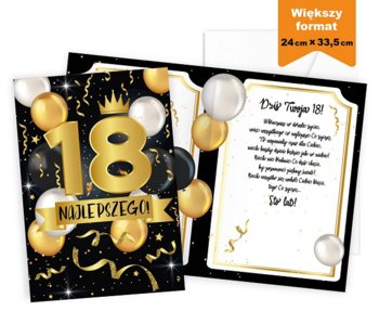 Kartka Na 18 Urodziny Wielka Duża Pcp33 - Kukartka