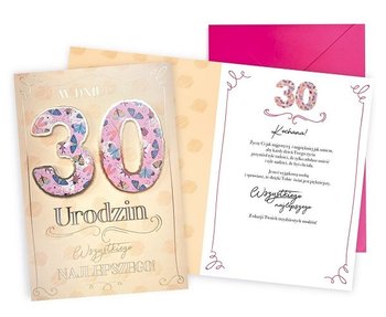 Kartka Na 30 Urodziny Dla Kobiety Dkp19 - Kukartka