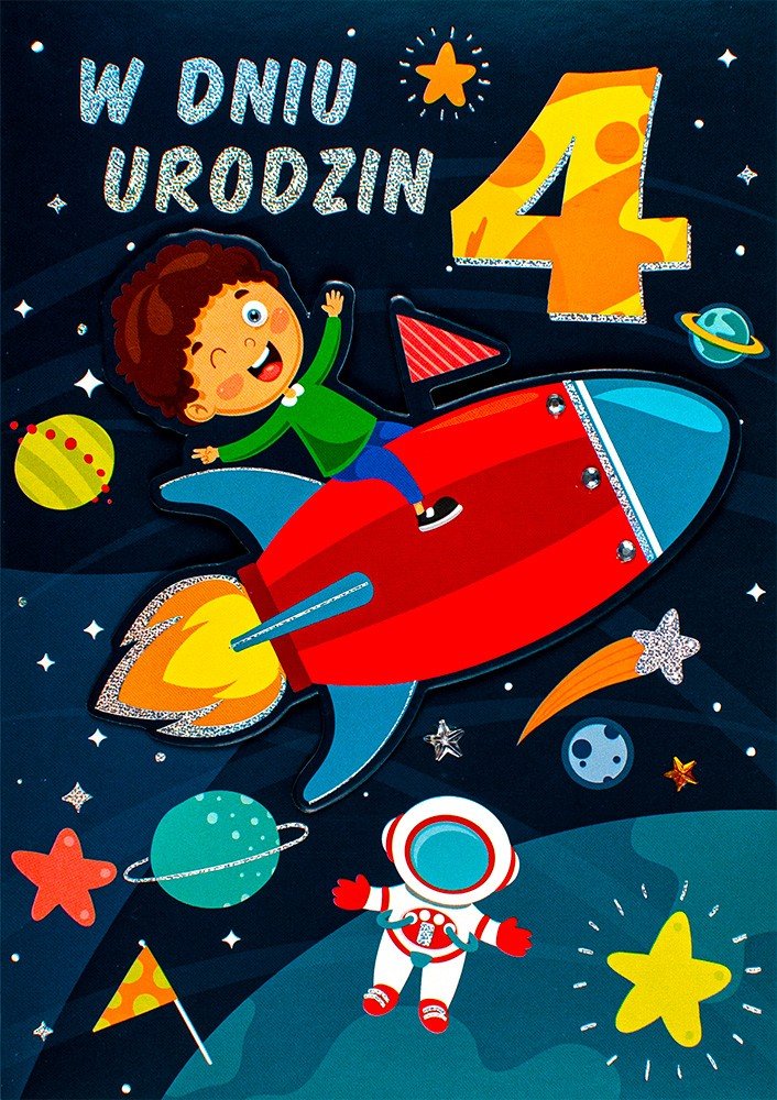 Prezent Na 4 Urodziny Dla Chłopca Kartka na 4 urodziny dla chłopca M853 - Maja | Sklep EMPIK.COM