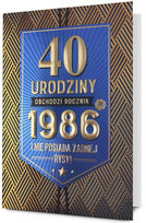 Kartka na 40 urodziny dla idealnego Faceta urodzonego w 1986 roku HM3628
