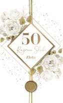 Kartka na 50 rocznicę ślubu Złote Gody LUX76