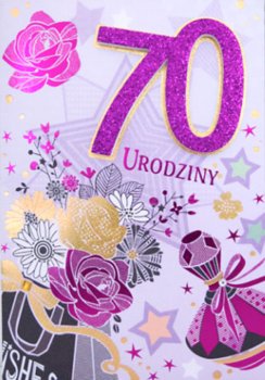Kartka na 70 urodziny dla kobiety PUP27 - Panorama