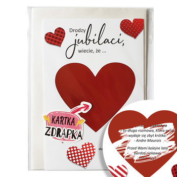 Kartka na dowolną rocznicę ślubu ze zdrapką. Kartka ZDRAPKA - Memorabli