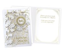 Kartka na Komunię z ażurowa z