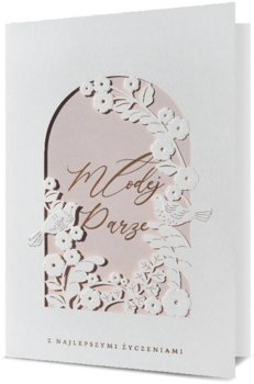 Kartka na ślub elegancka ażurowa HM 1031 - Pan Dragon