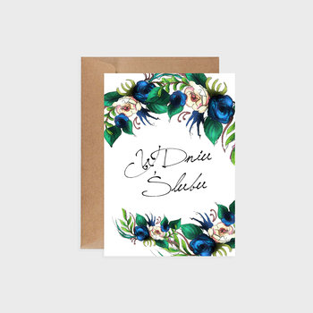 Kartka na ślub, Indigo flowers