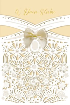 Kartka na Ślub pięknie zdobiona KPAS170 - Armin Style