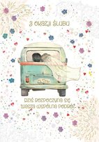 Kartka na ślub z życzeniami dla Młodej Pary TS125