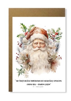 Kartka na święta Bożego Narodzenia świąteczna z mikołajem dla pracowników - Inna marka