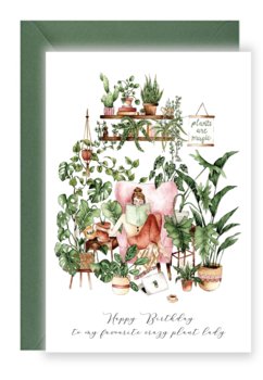 Kartka na urodziny Crazy Plant Lady - Design Your Wedding