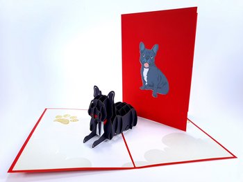Kartka okolicznościowa 3D, Buldog Francuski - GrandGift