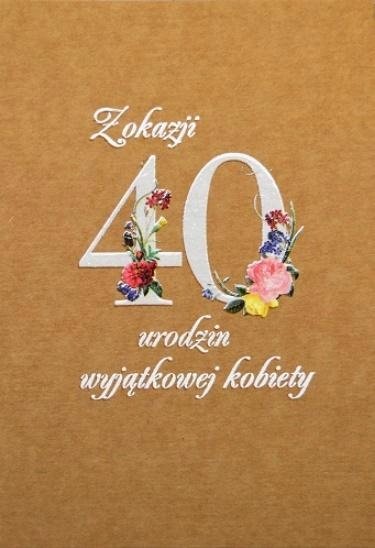 Фото - Конверти й листівки Trend Kartka Okolicznościowa Eko Urodziny 40 Ts50 
