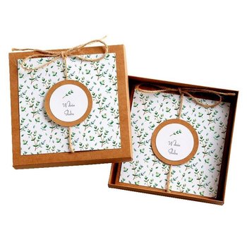 Kartka Okolicznościowa w Pudełku na Ślub - Eco Vintage - Eukaliptus Drobny - Karnet ślubny - OCHprosze