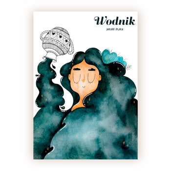 Kartka okolicznościowa Zodiakalna a5 WODNIK |METANOJA studio kreatywne - Inna marka