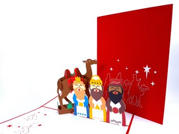 Kartka świąteczna 3D, 3 Króli Boże Narodzenie - GrandGift