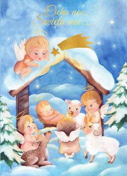 Kartka świąteczna Boże Narodzenie B6  21 Szopka - Henry