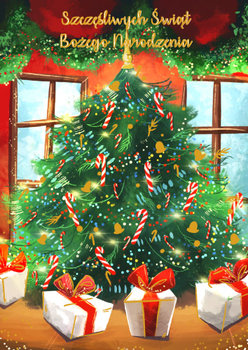 Kartka świąteczna Boże Narodzenie B6  Choinka - Henry