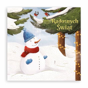 Kartka świąteczna Boże Narodzenie, Bałwan - Henry