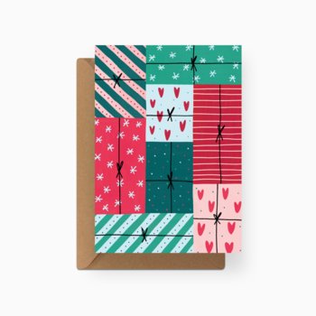 Kartka świąteczna Kolorowe Prezenty + eko koperta - Munnar