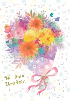 Kartka urodzinowa Bukiet Kwiatów TS149 - TREND