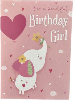 Kartka urodzinowa 'For a beautiful Birthday Girl' różowa - Inna marka