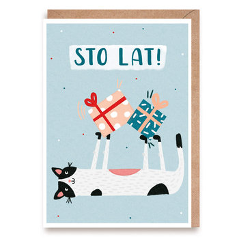 Kartka URODZINOWA KOT A6 - BUG ART